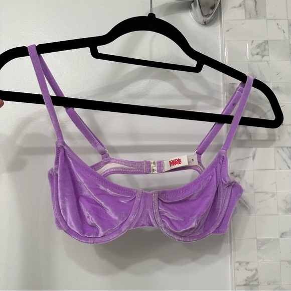 NWOT Solid & Striped Eva Bikini Top Purple Velvet S - Picture 4 of 6